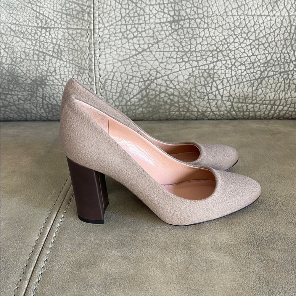 Brooks Brothers Women’s Block Heel Pumps Genuine Leather In Light Brown Size 7.5 - Picture 3 of 13